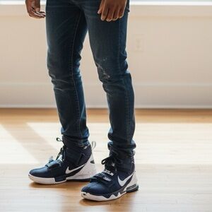 Nike Kids Black and White High-Top Sneakers